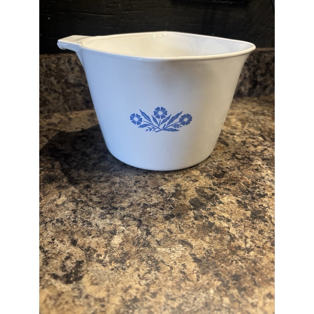 Corning Ware Blue Cornflower Sauce Maker 1 Quart Measuring 4 Cups 32 oz No Lid